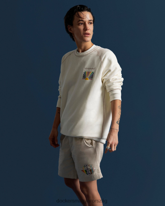 Dockers férfiak pride crew pulóver P840P421 ruházat fehér