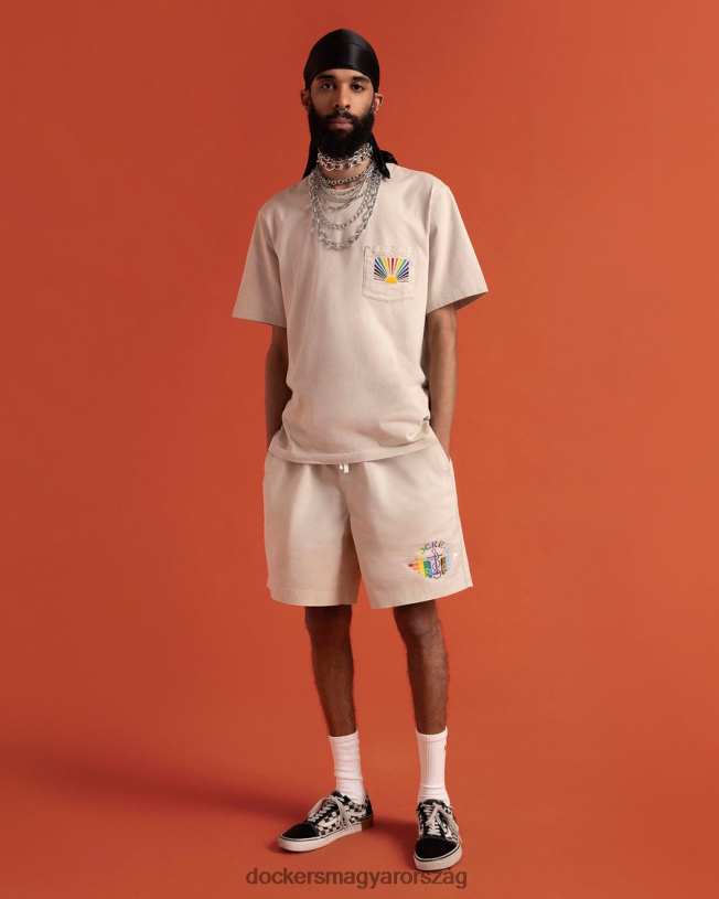 Dockers férfiak büszkeség rövid P840P442 ruházat szafari khaki - barna