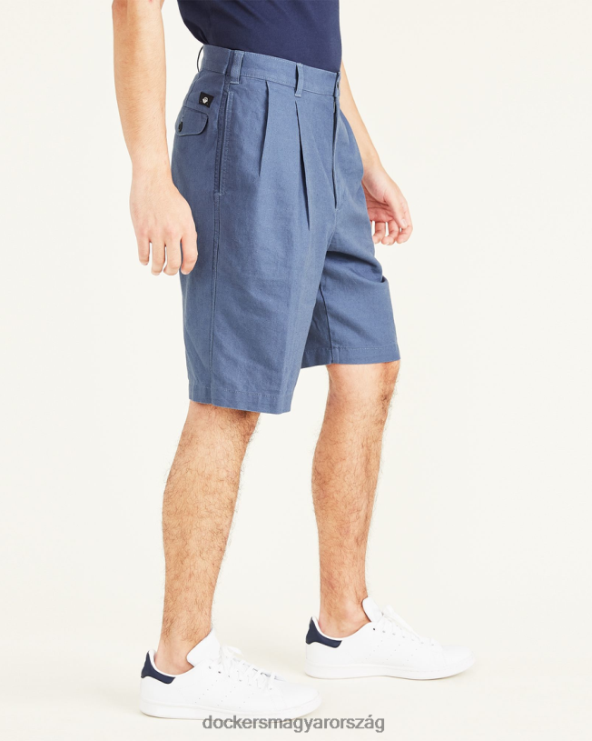 Dockers férfiak eredeti rövidnadrág, redőzött P840P796 ruházat vintage indigó - kék