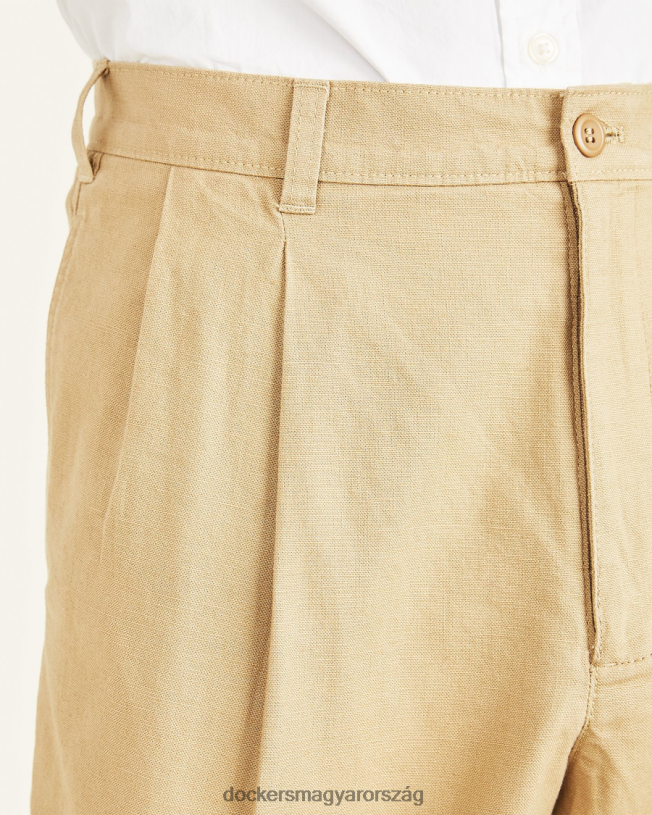 Dockers férfiak eredeti rövidnadrág, redőzött P840P798 ruházat betakarítás arany - cser