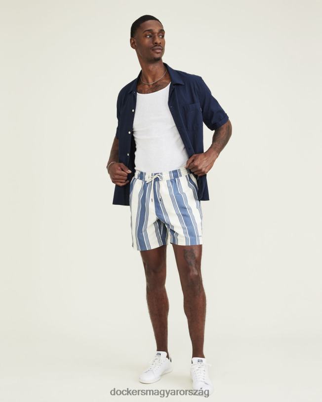 Dockers férfiak monterey 6,5"-os úszónadrág P840P258 ruházat tojáshéj/kék