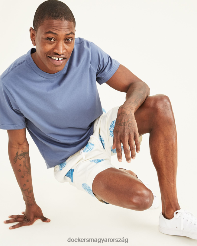 Dockers férfiak playa 7" rövidnadrág P840P679 ruházat egret & cendre blue - fehér