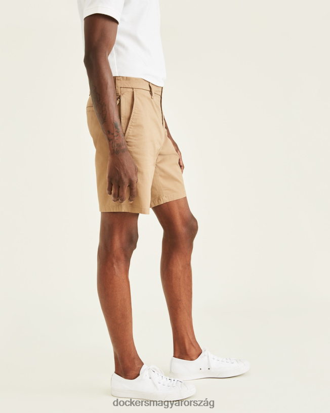 Dockers férfiak végső 9,5"-os rövidnadrág, egyenes szabású P840P103 ruházat új brit khaki