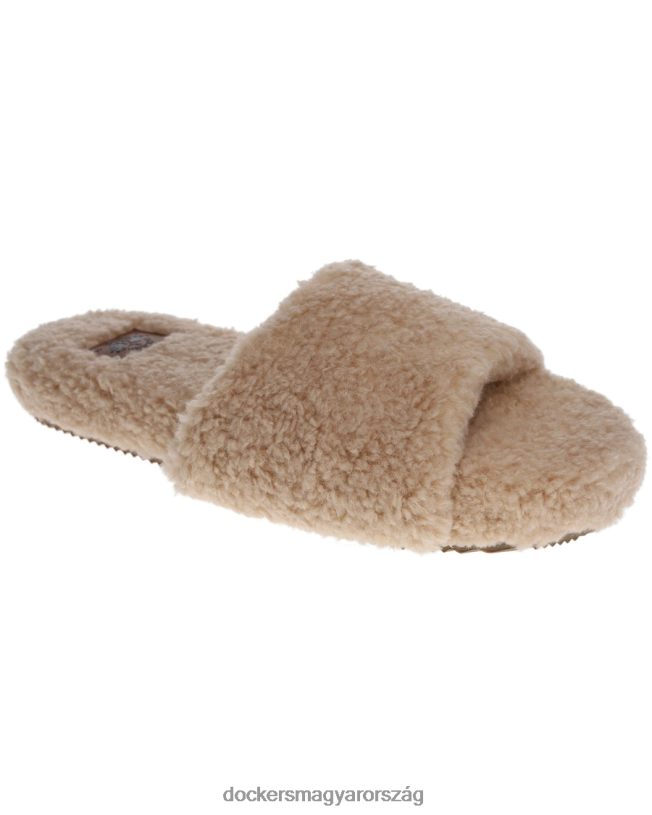 Dockers nők luxe sherpa egysávos csúszda P840P1207 cipő zabpehely - tan