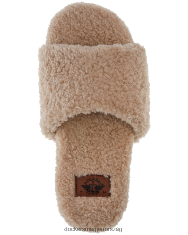 Dockers nők luxe sherpa egysávos csúszda P840P1207 cipő zabpehely - tan