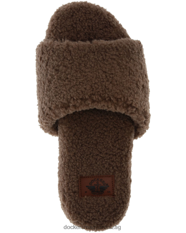 Dockers nők luxe sherpa egysávos csúszda P840P1208 cipő zabpehely - barna
