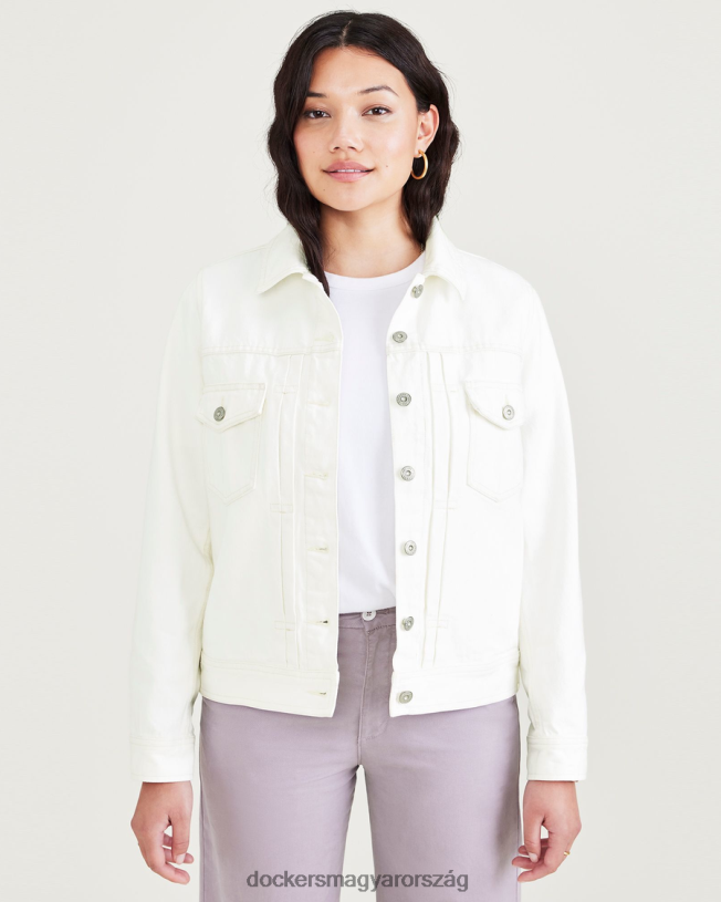 Dockers nők eredeti kamionos kabát, normál szabású P840P1245 ruházat fehér