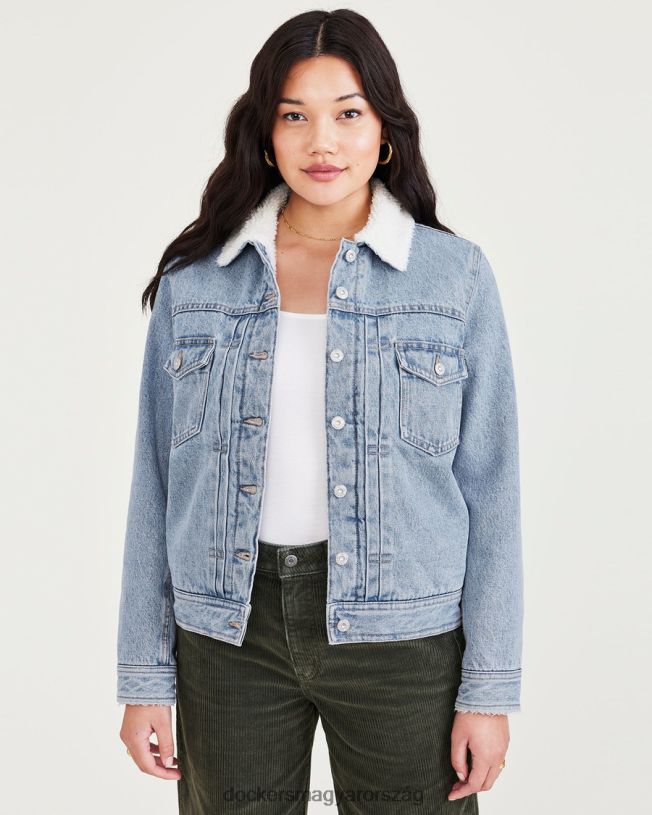 Dockers nők eredeti sherpa kamionos kabát, normál szabású P840P1246 ruházat világos indigó - kék