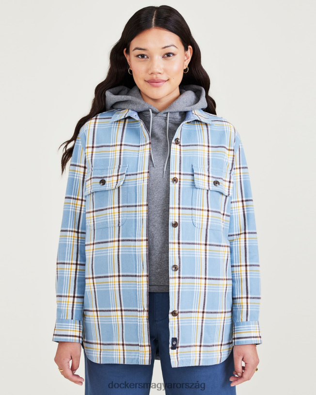 Dockers nők ingkabát, laza szabású P840P1254 ruházat klub hegyi patak - kék