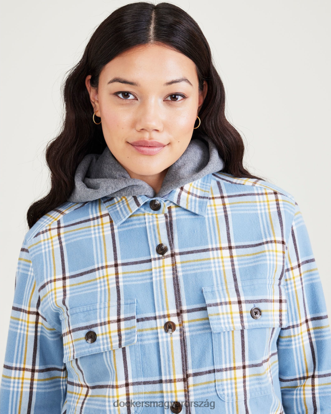 Dockers nők ingkabát, laza szabású P840P1254 ruházat klub hegyi patak - kék