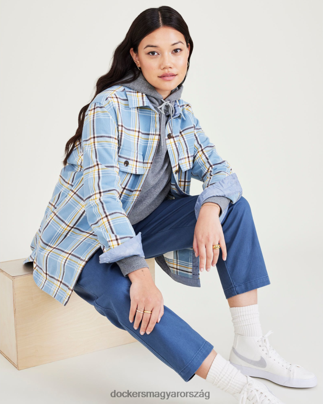 Dockers nők ingkabát, laza szabású P840P1254 ruházat klub hegyi patak - kék