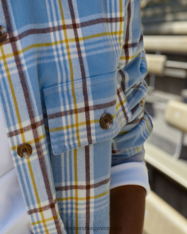 Dockers nők ingkabát, laza szabású P840P1254 ruházat klub hegyi patak - kék