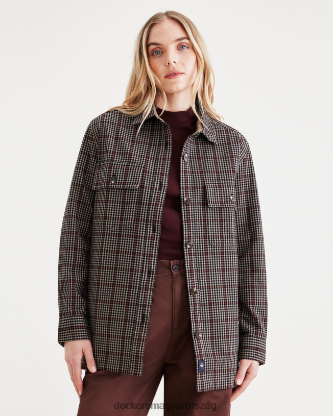 Dockers nők ingkabát, laza szabású P840P1255 ruházat akkord dekadens csokoládé - ​​barna