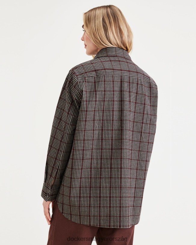 Dockers nők ingkabát, laza szabású P840P1255 ruházat akkord dekadens csokoládé - ​​barna