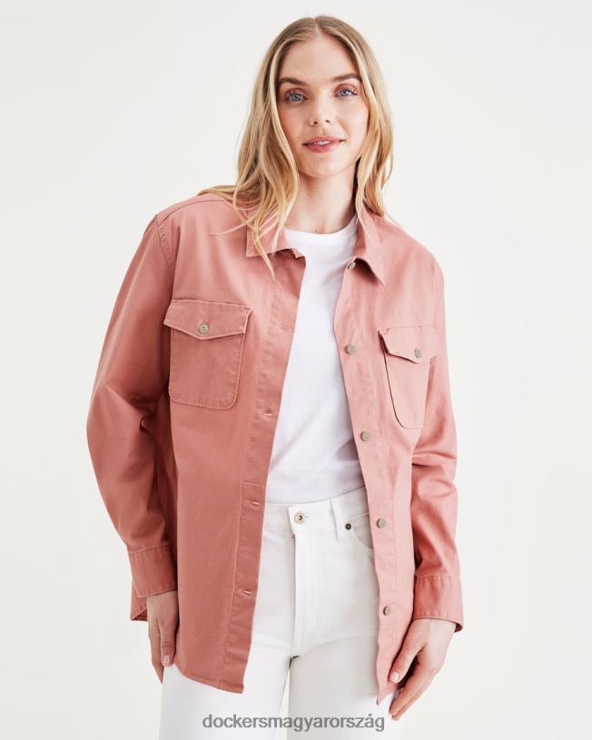 Dockers nők ingkabát, normál szabású P840P1301 ruházat régi rózsa - rózsaszín
