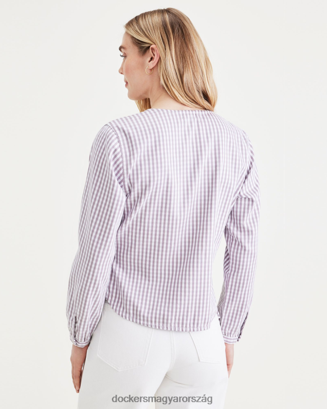 Dockers nők bundás blúz, normál szabású P840P1224 ruházat lila galamb - lila