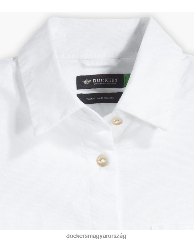 Dockers nők eredeti ing, normál szabású P840P1178 ruházat fényes fehér