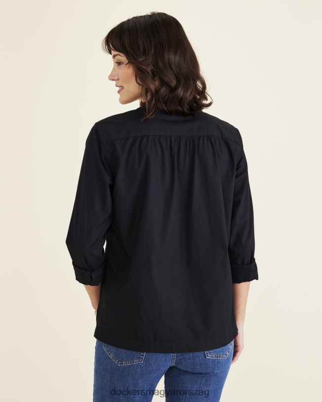 Dockers nők gombos, szabályos szabású P840P1167 ruházat gyönyörű fekete