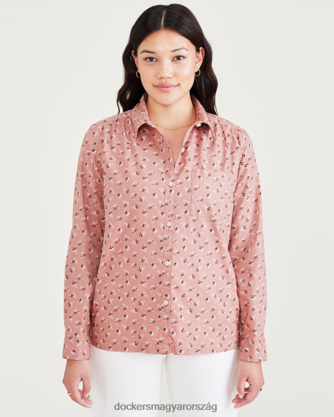 Dockers nők kedvenc gombos ing, normál szabású P840P1248 ruházat cél kócsag - rózsaszín