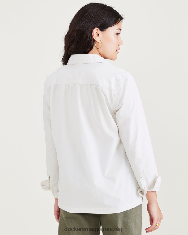 Dockers nők kedvenc gombos ing, normál szabású P840P1253 ruházat szaharai khaki