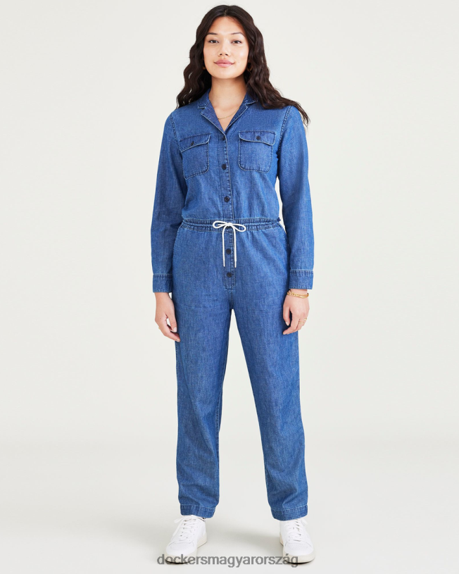 Dockers nők jumpsuit P840P1341 ruházat közepes indigó kőmosó - kék