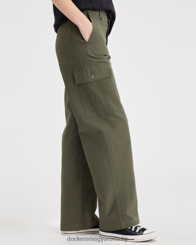 Dockers nők cargo nadrág, egyenes szabású P840P1223 ruházat keki zöld