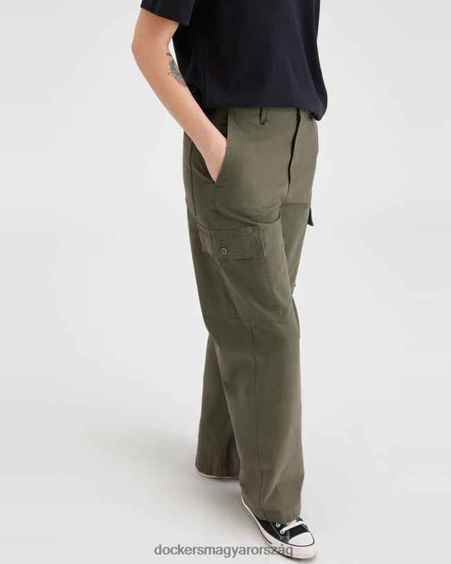 Dockers nők cargo nadrág, egyenes szabású P840P1223 ruházat keki zöld
