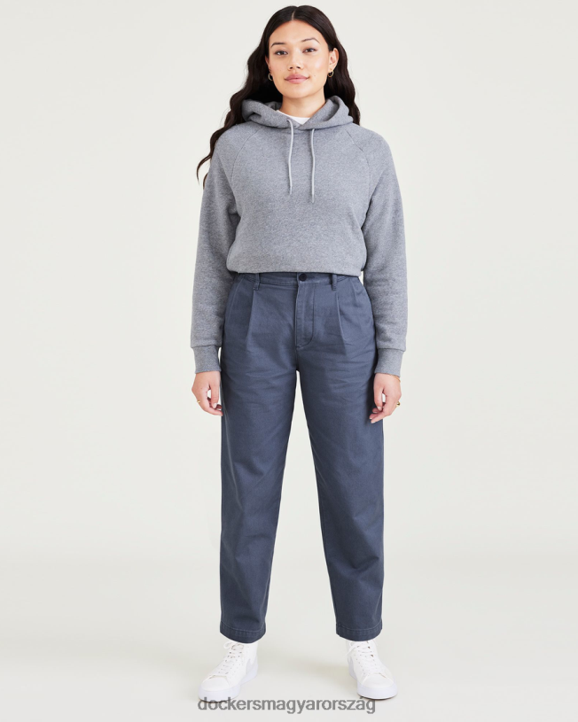 Dockers nők eredeti khaki, redőzött, magas derekú, elvékonyodó fazon P840P1304 ruházat kék fúzió - kék