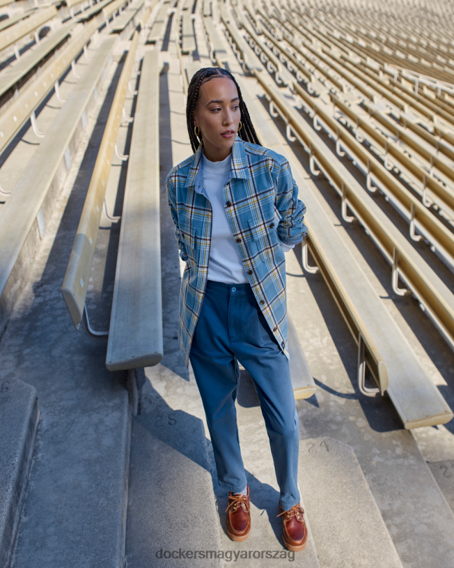 Dockers nők eredeti khaki, redőzött, magas derekú, elvékonyodó fazon P840P1304 ruházat kék fúzió - kék