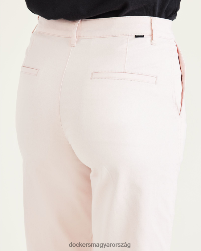 Dockers nők eredeti khakis, magas derekú, egyenes fazonú P840P1182 ruházat rózsakvarc - rózsaszín