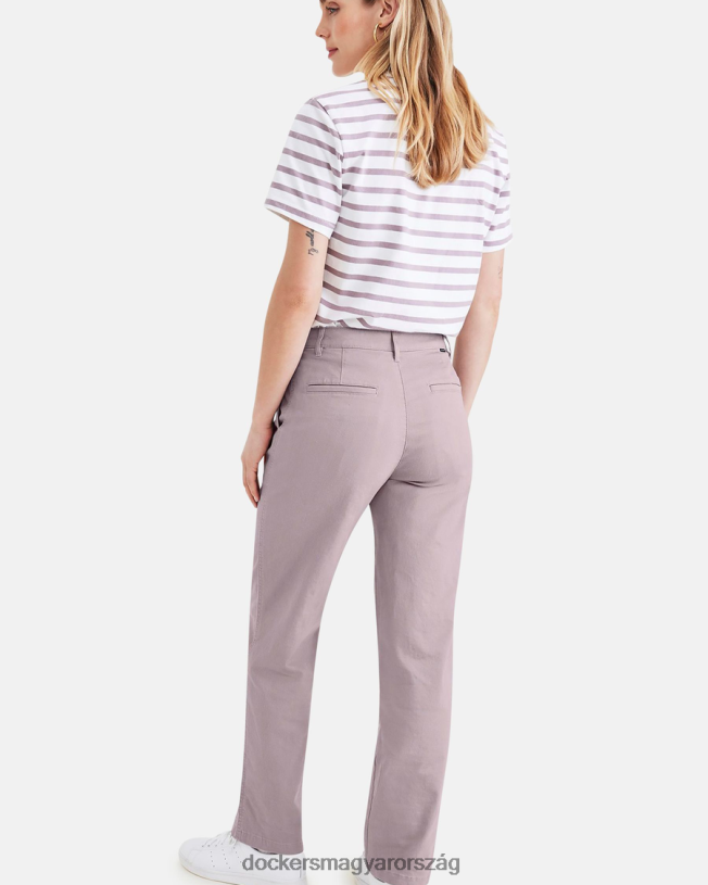 Dockers nők eredeti khakis, magas derekú, egyenes fazonú P840P1211 ruházat lila galamb