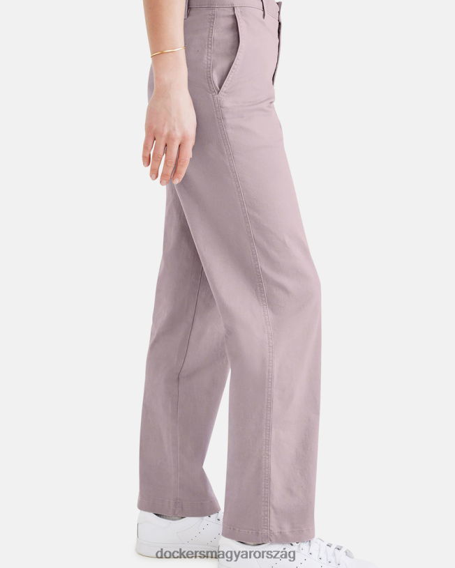 Dockers nők eredeti khakis, magas derekú, egyenes fazonú P840P1211 ruházat lila galamb