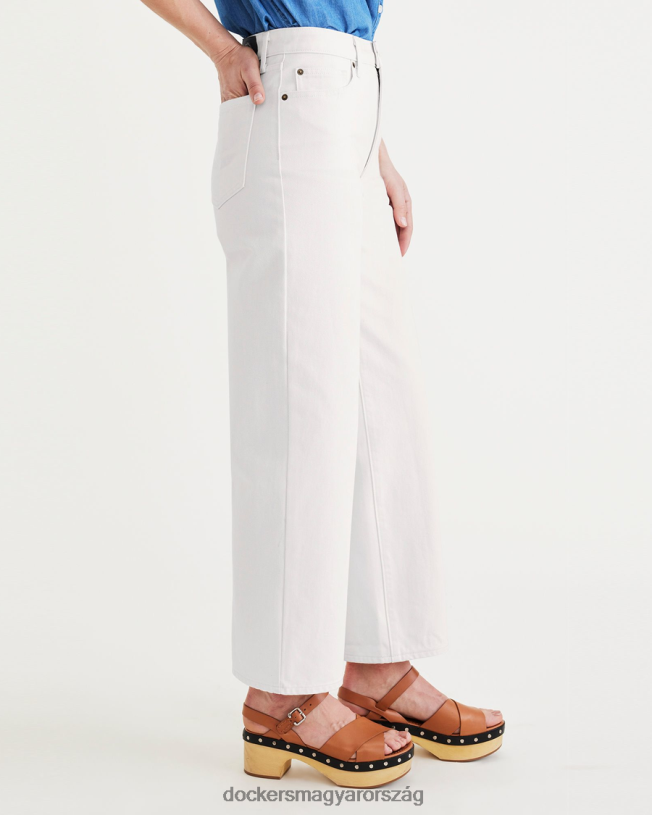 Dockers nők farmer szabású nadrág, magas egyenes szabású P840P1129 ruházat nagyvitorla - fehér