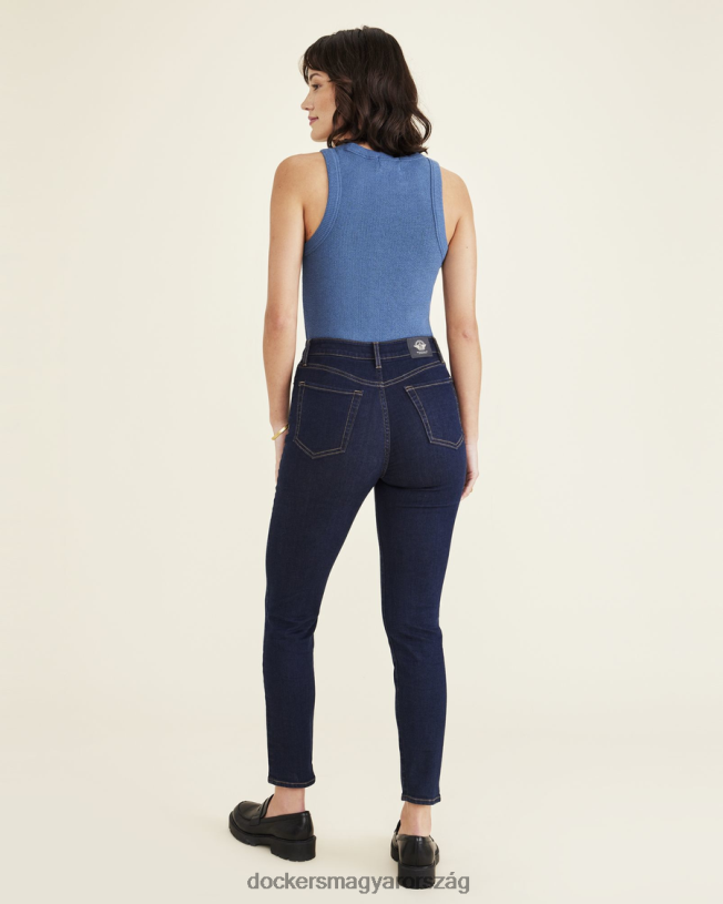 Dockers nők farmer szabású nadrág, magas karcsú fazon P840P1195 ruházat sötét indigó kőmosó - kék