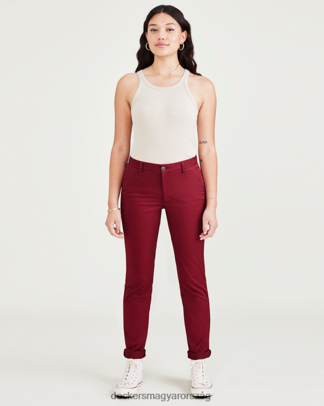 Dockers nők hétvégi csinos, karcsú szabású P840P1307 ruházat tibeti vörös - vörös