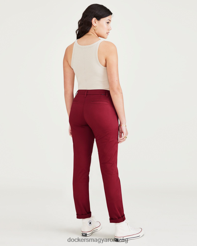 Dockers nők hétvégi csinos, karcsú szabású P840P1307 ruházat tibeti vörös - vörös