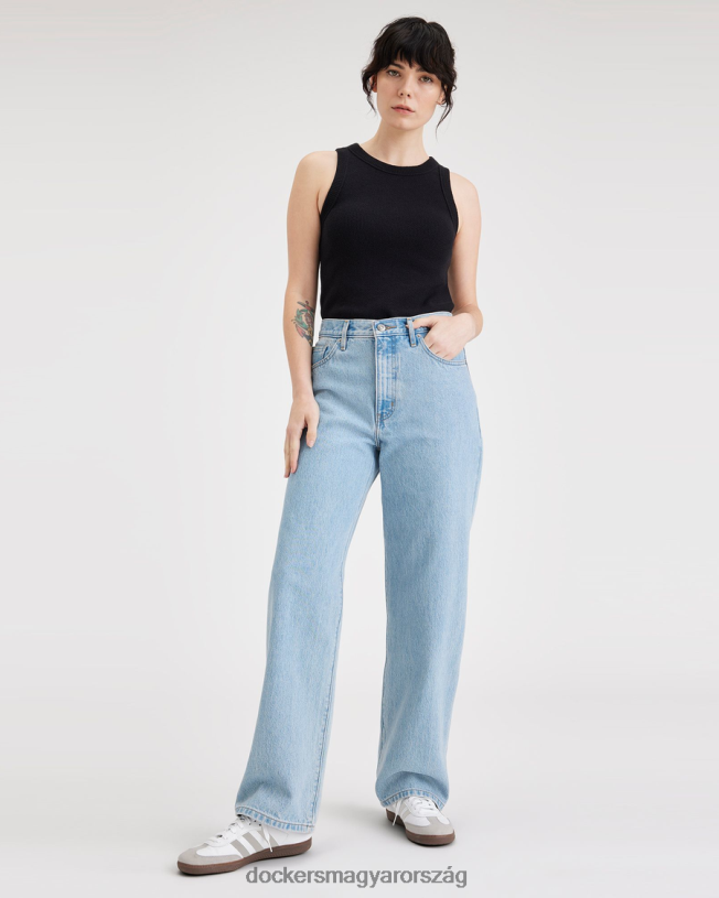 Dockers nők közepes magasságú farmer, laza szabású P840P1198 ruházat monte - tan