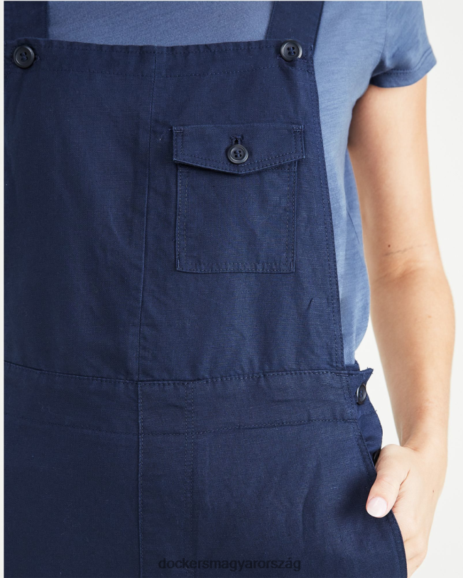 Dockers nők vászon overall, egyenes szabású P840P1285 ruházat sötétkék blézer - kék