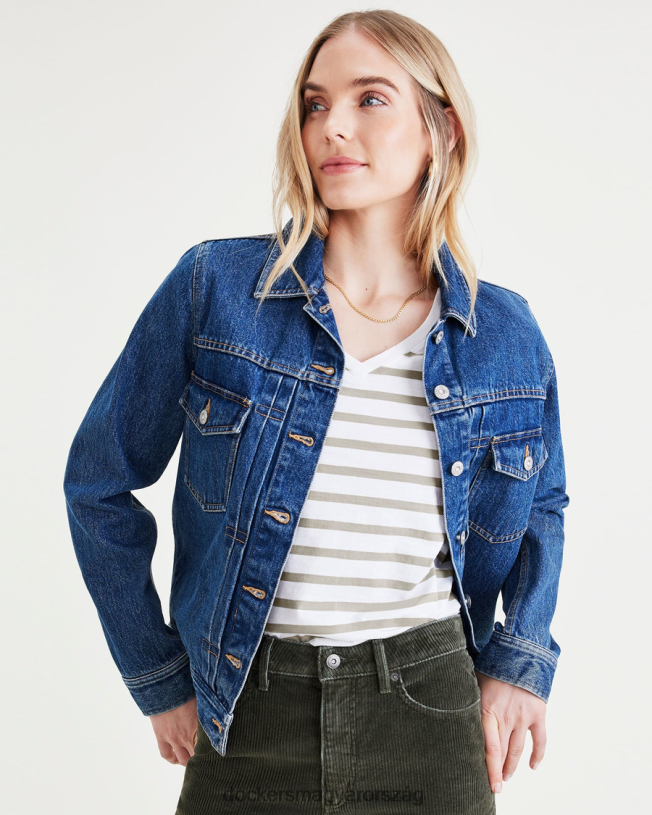 Dockers nők V-nyakú póló, vékony szabású P840P1275 ruházat erdei köd - zöld