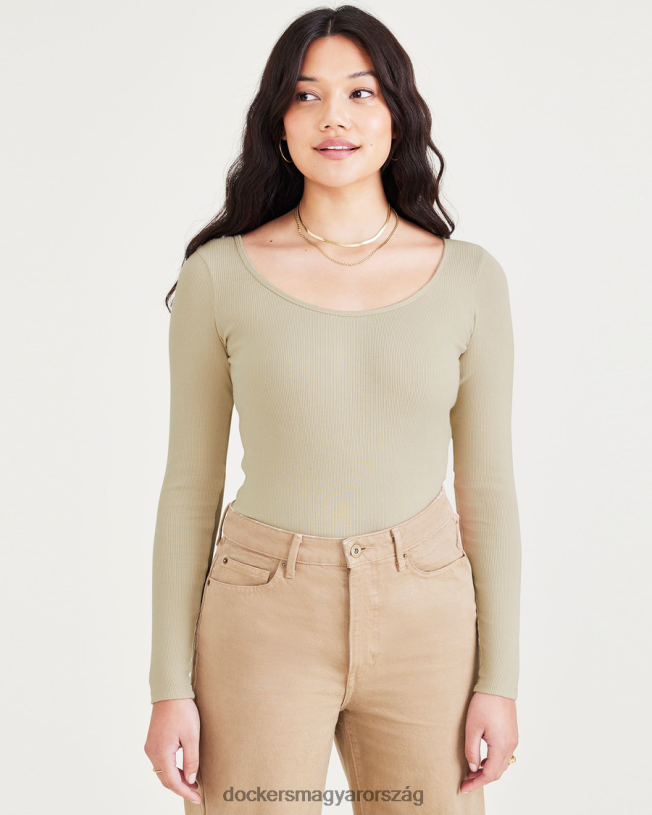 Dockers nők body, vékony szabású P840P1204 ruházat szaharai khaki