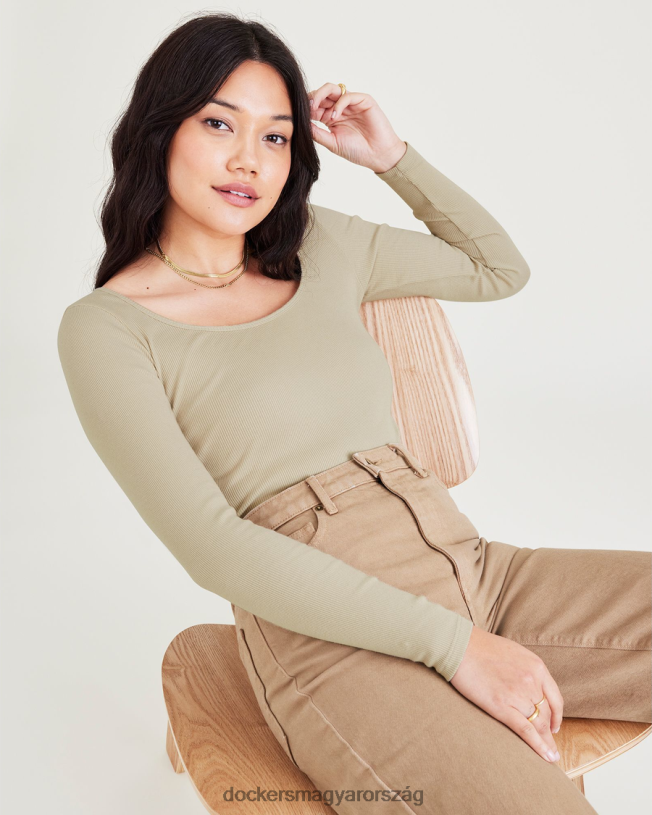 Dockers nők body, vékony szabású P840P1204 ruházat szaharai khaki