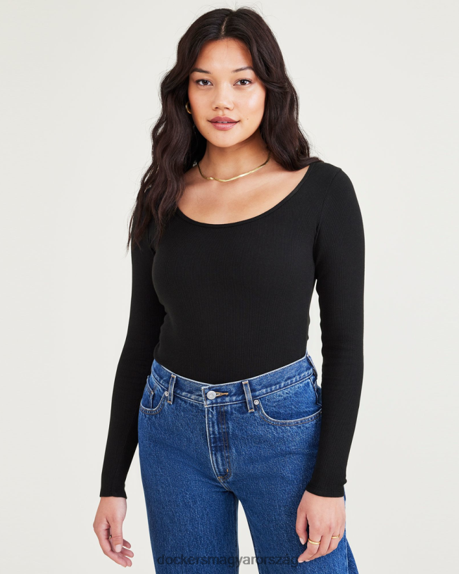 Dockers nők body, vékony szabású P840P1276 ruházat fekete