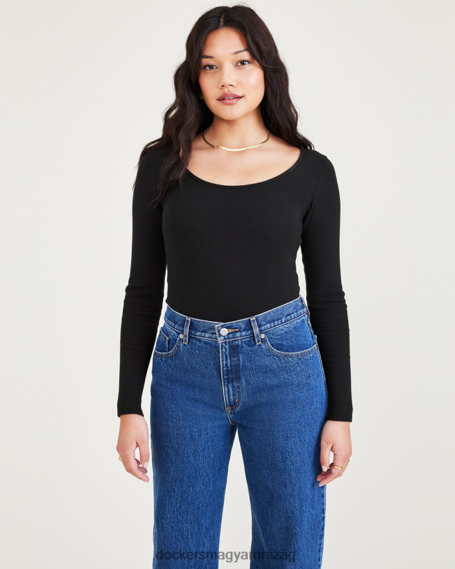 Dockers nők body, vékony szabású P840P1276 ruházat fekete