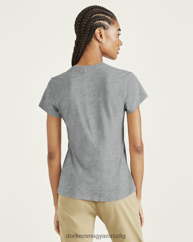 Dockers nők kedvenc póló, vékony szabású P840P1146 ruházat hanga szürke