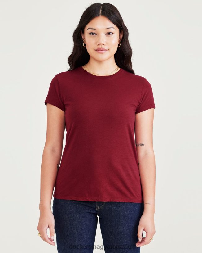 Dockers nők kedvenc póló, vékony szabású P840P1237 ruházat tibeti vörös - vörös
