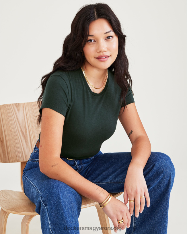 Dockers nők kedvenc póló, vékony szabású P840P1239 ruházat fenyves - zöld