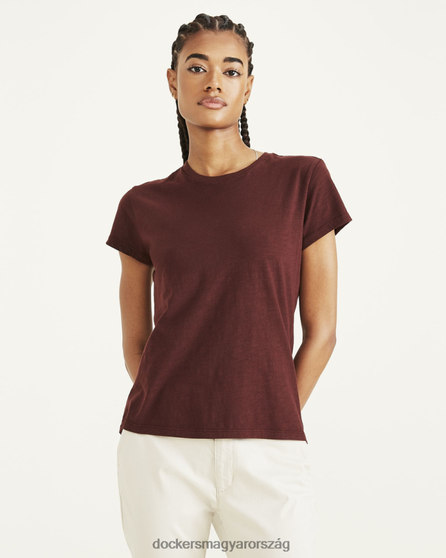 Dockers nők kedvenc póló, vékony szabású P840P1242 ruházat keserű csokoládé - ​​barna