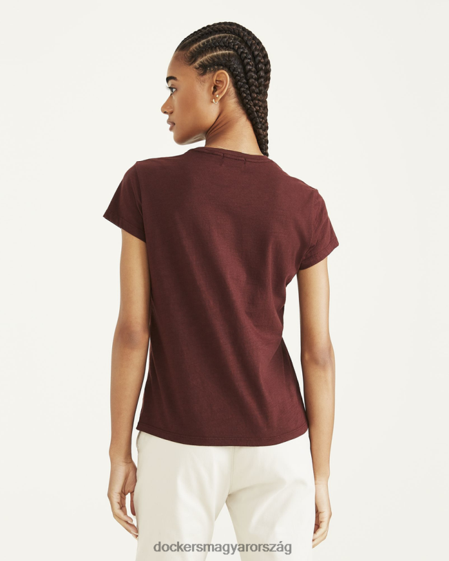 Dockers nők kedvenc póló, vékony szabású P840P1242 ruházat keserű csokoládé - ​​barna