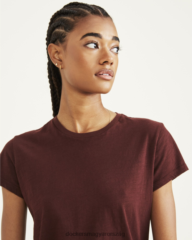 Dockers nők kedvenc póló, vékony szabású P840P1242 ruházat keserű csokoládé - ​​barna
