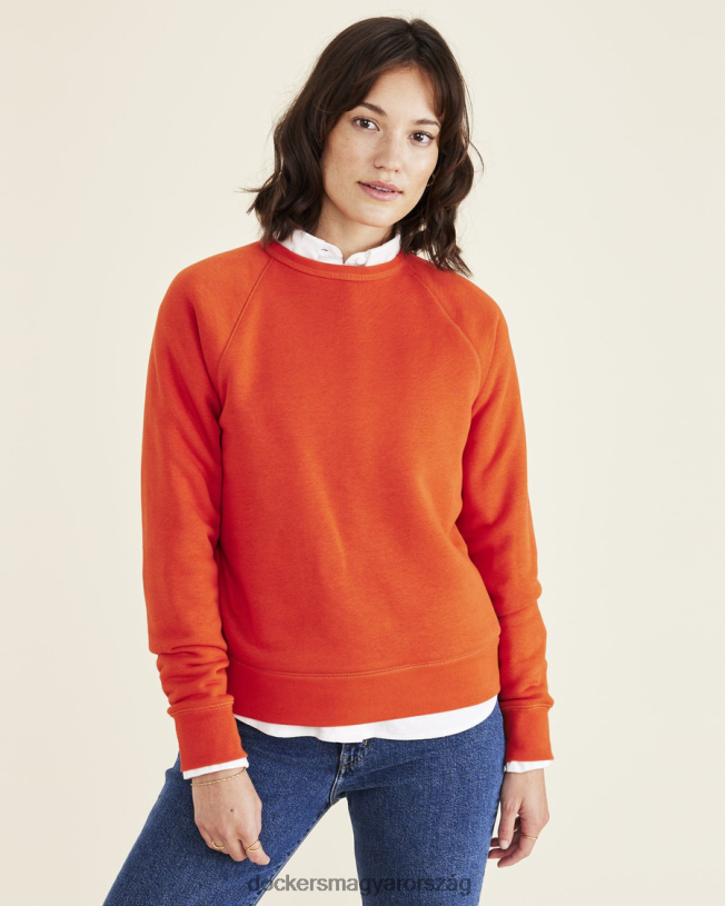 Dockers nők crewneck pulóver, klasszikus szabású P840P1190 ruházat vörös agyag